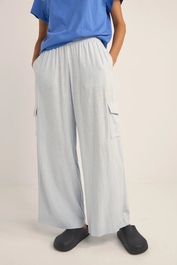 Rhythm Amalfi Cargo Pant Trousers - Blue