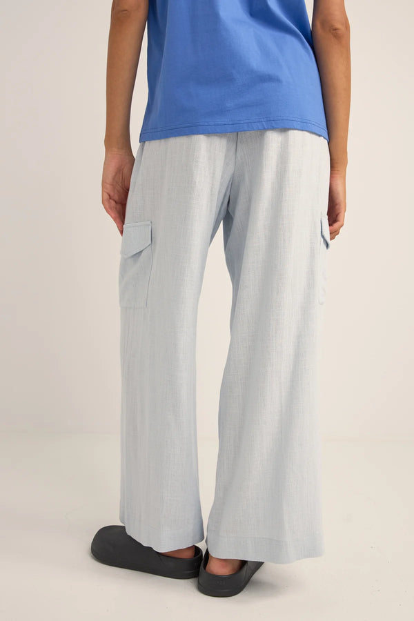 Rhythm Amalfi Cargo Pant Trousers - Blue