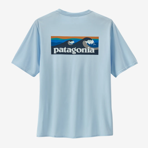 Patagonia Mens Cap Cool Daily Graphic Shirt - Waters - Boardshort Logo: Chilled Blue