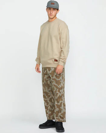 Volcom Operators Crewneck Sweater - Light Khaki