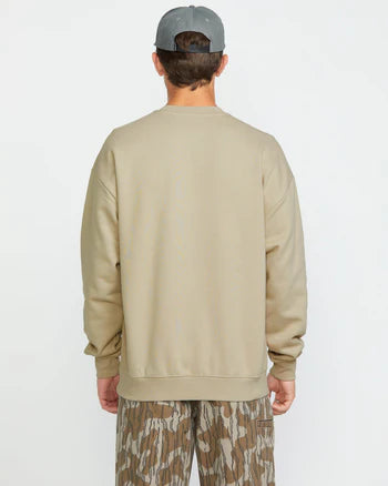 Volcom Operators Crewneck Sweater - Light Khaki