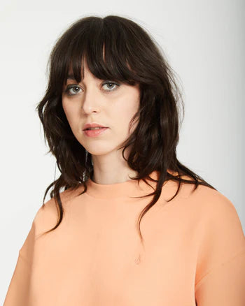 Volcom Stone Heart Up Crewneck Sweater - Pale Peach