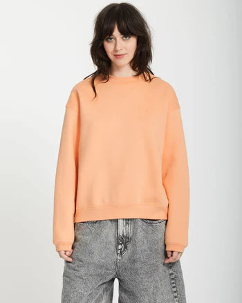 Volcom Stone Heart Up Crewneck Sweater - Pale Peach