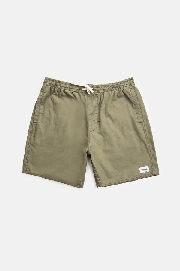Rhythm Classic Linen Jam Shorts - Olive