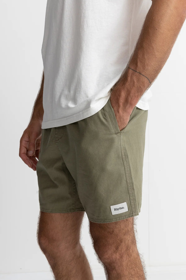 Rhythm Classic Linen Jam Shorts - Olive