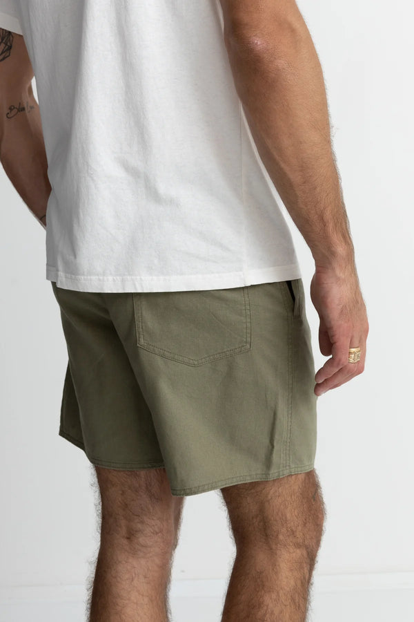 Rhythm Classic Linen Jam Shorts - Olive