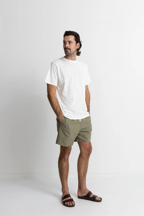 Rhythm Classic Linen Jam Shorts - Olive