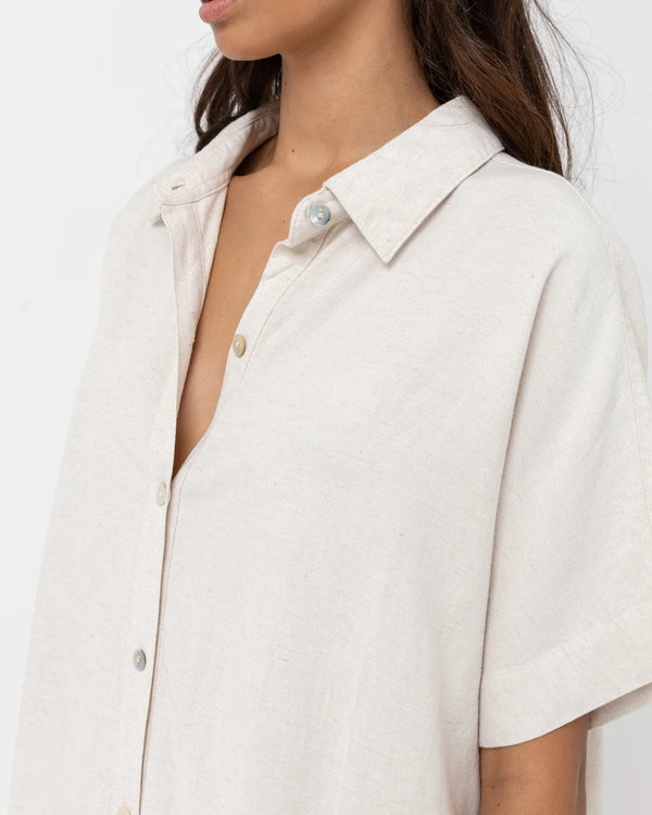 Rhythm Classic Shirt Dress - Oat
