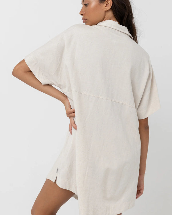 Rhythm Classic Shirt Dress - Oat