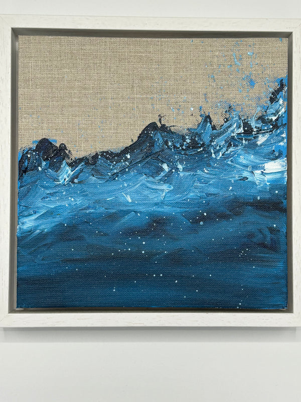 Turbulent Acrylic Seascape Painting