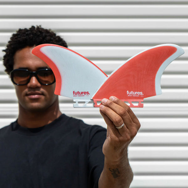 Futures Mikey February Fiberglass Keel Surfboard Fins - Red/Grey
