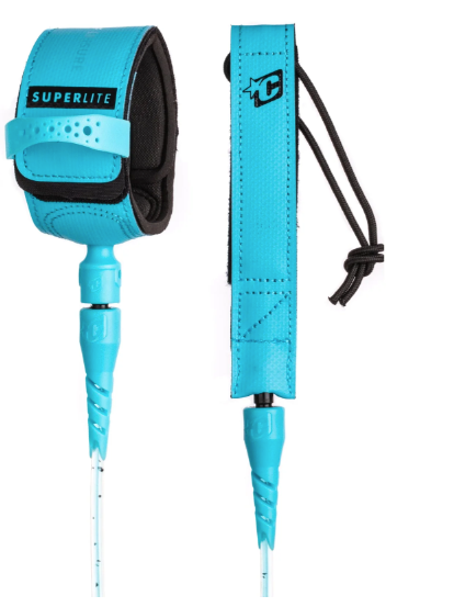 Creatures of Leisure SuperLite Lite 6ft Surfboard Leash - Fluro Blue Speckle