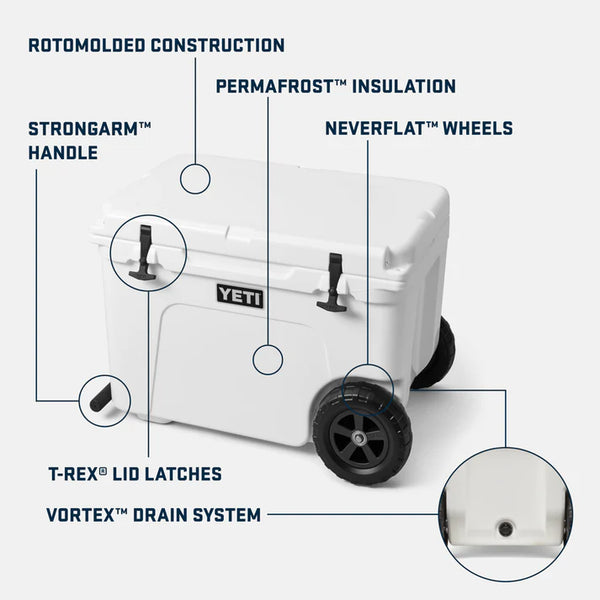 YETI TUNDRA HAUL WHEELED COOL BOX - TAN