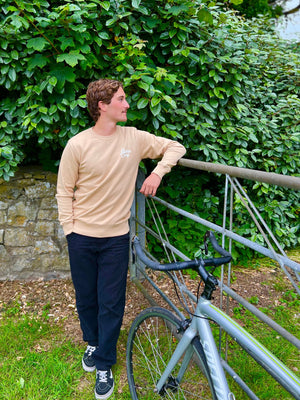 Balsa Surf & Skate Sweatshirt Balsa Town Crew Neck Sweatshirt Tan Unisex