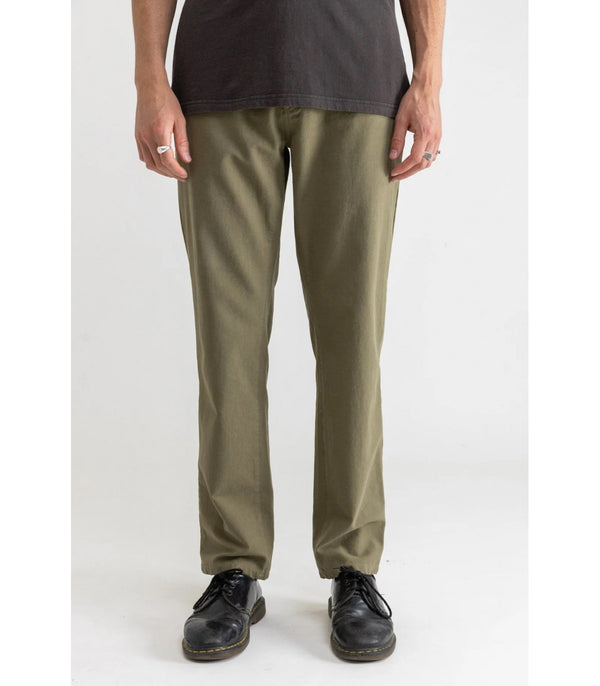 Rhythm Classic Fatigue Chino Trousers - Olive
