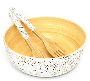 Jungle Culture Salad Spoons Jungle Culture Bamboo Salad Server Set