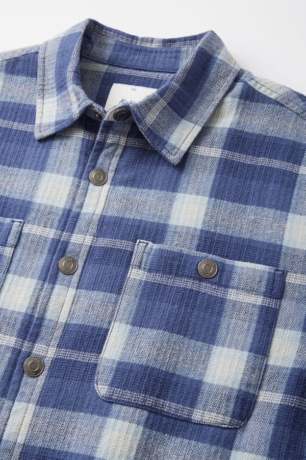 Katin Coats & Jackets Katin Harold Plaid Jacket in Washed Blue