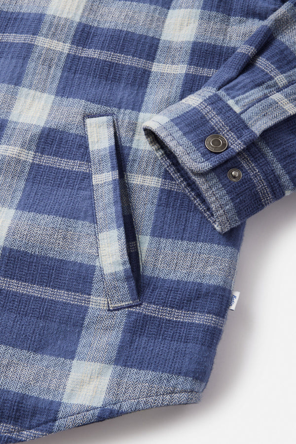 Katin Coats & Jackets Katin Harold Plaid Jacket in Washed Blue