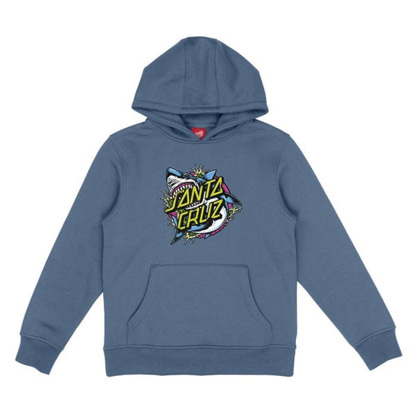 Santa Cruz Kids T-Shirt Santa Cruz Youth Shark Dot Front Hood