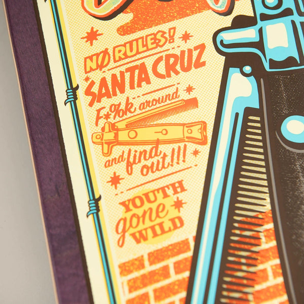 Santa Cruz Skateboard Decks Santa Cruz - Delfino Switchblade Comb Skateboard Deck - 8.25"