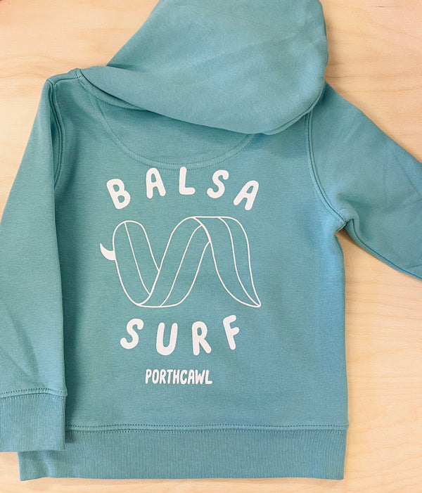 Balsa Surf & Skate Hoodies 3-4 Surfboard Hoodie - Teal