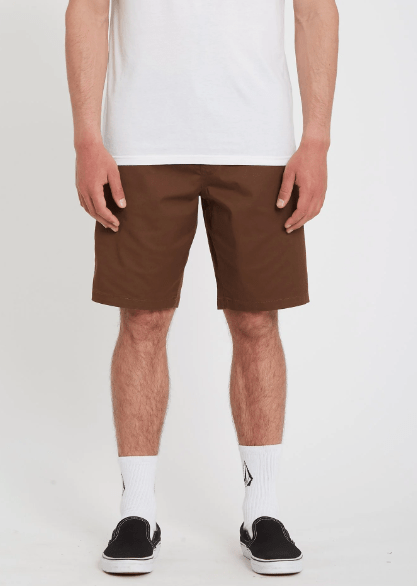 Volcom Shorts S Volcom Frickin Ew Elasticated Waist 19" Short - Tobacco