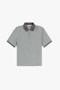 Rhythm Stripe Polo T-shirt - Charcoal