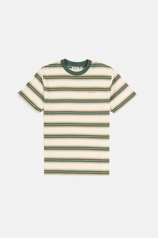 Rhythm Everyday Stripe T-Shirt - Vintage Green