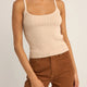 Rhythm Yumi Knit Vest Top - Sand