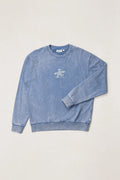 Rhythm Men's Drifter Salt Wash Crew Fleece - Indigo