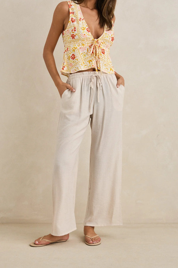 Rhythm Ladies Airlie Beach Pant - Ivory