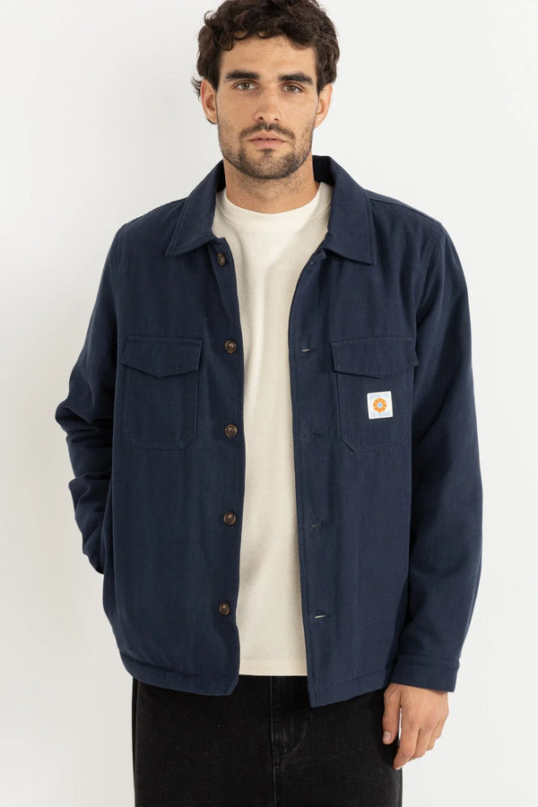 Rhythm Sherpa Lined Work Shirt - Navy