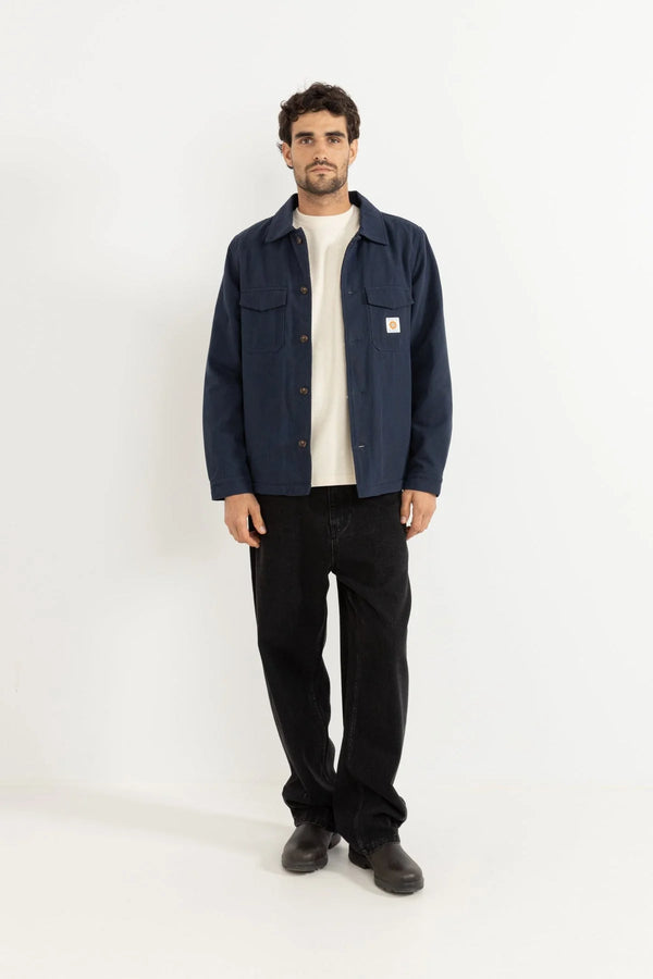 Rhythm Sherpa Lined Work Shirt - Navy