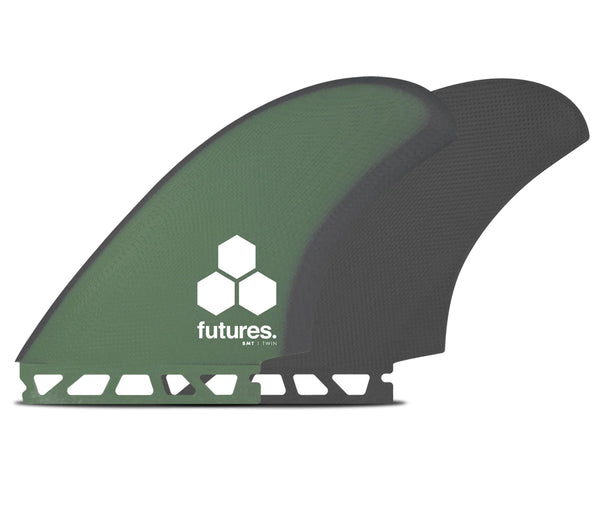 Futures Fins BMT Twin Surfboard Fins - Green/Grey