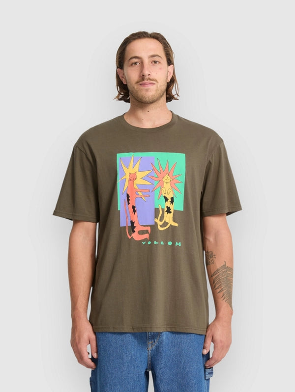 Volcom Longo Cats Bsc Short Sleeved T-Shirt - Sage Leaf
