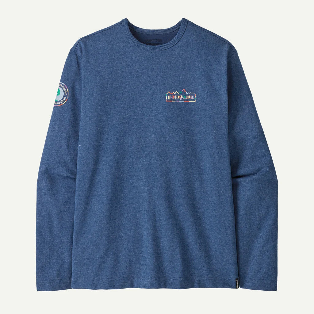 Patagonia Men's Lightweight Unity Fitz Wildrise Crewneck Sweatshirt - Clement Blue