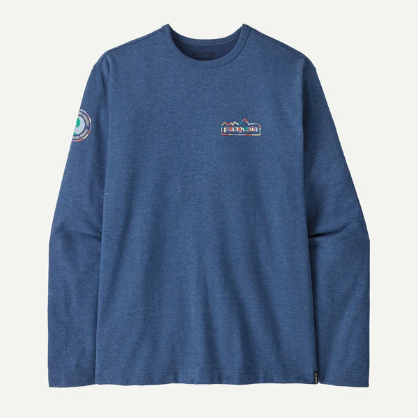 Patagonia Men's Lightweight Unity Fitz Wildrise Crewneck Sweatshirt - Clement Blue