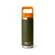 YETI RAMBLER 18OZ COLOUR STRAW BOTTLE - Olive / King Crab Orange