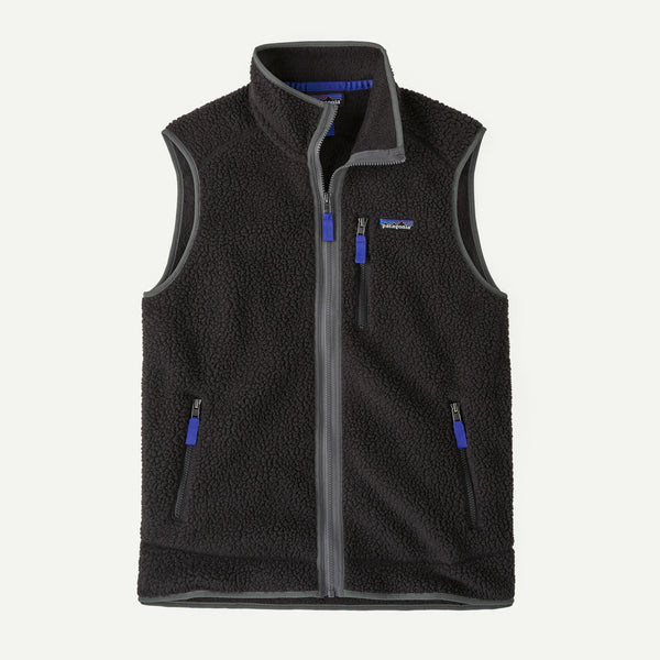 Patagonia Men's Retro Pile Fleece Vest - Black / Forge Grey