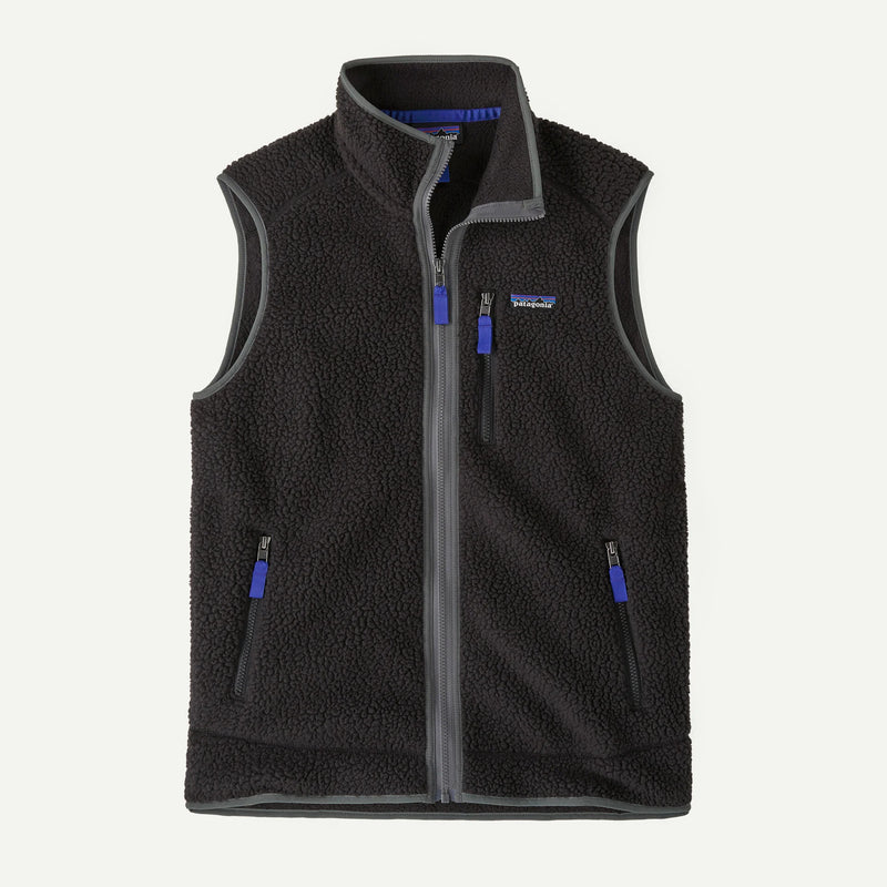 Patagonia Men's Retro Pile Fleece Vest - Black / Forge Grey