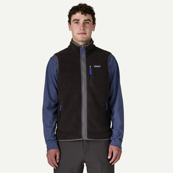 Patagonia Men's Retro Pile Fleece Vest - Black / Forge Grey