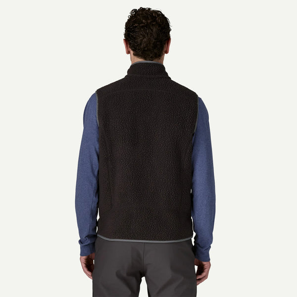 Patagonia Men's Retro Pile Fleece Vest - Black / Forge Grey