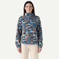 Patagonia Women's Lightweight Synchilla Snap-T Pullover Fleece - Swallowtail Geo, Still Blue