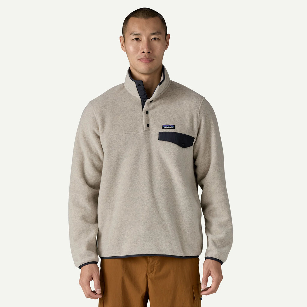 Patagonia Men's Lightweight Synchilla Snap-T Fleece Pullover - Kaleido: Black