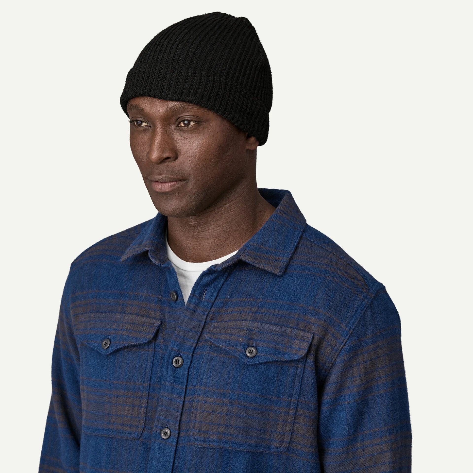 Patagonia Fishermans Rolled Beanie - Black