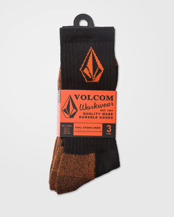Volcom Workwear Socks (3 pack) - Black