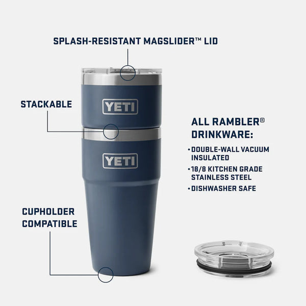 YETI SINGLE 20 OZ STACKABLE CUP - NAVY
