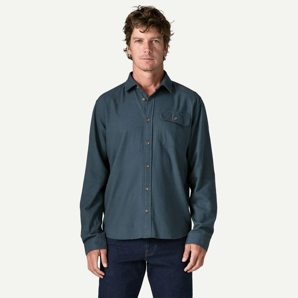 Patagonia Men's Long-Sleeved Lightweight Fjord Flannel Shirt - Summit Blue