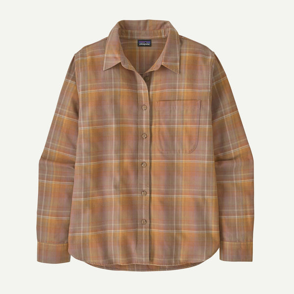Patagonia Women's Lightweight Fjord Flannel Shirt -  Ice Fall: Moonrise Taupe