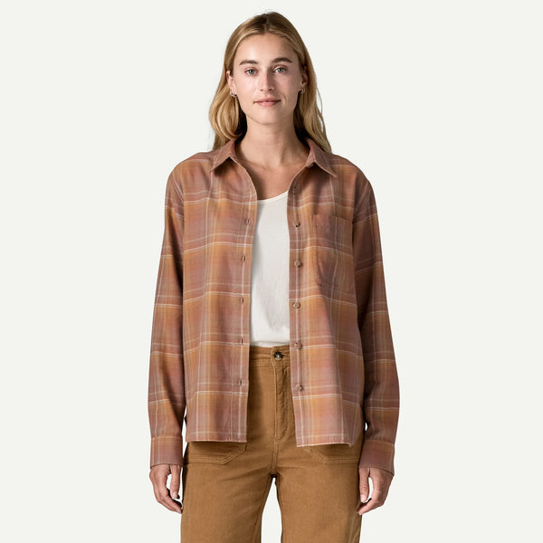 Patagonia Women's Lightweight Fjord Flannel Shirt -  Ice Fall: Moonrise Taupe